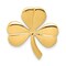 14K Yellow Gold Shamrock Chain Slide Pendant Jewelry 19.3mm x 19.1mm